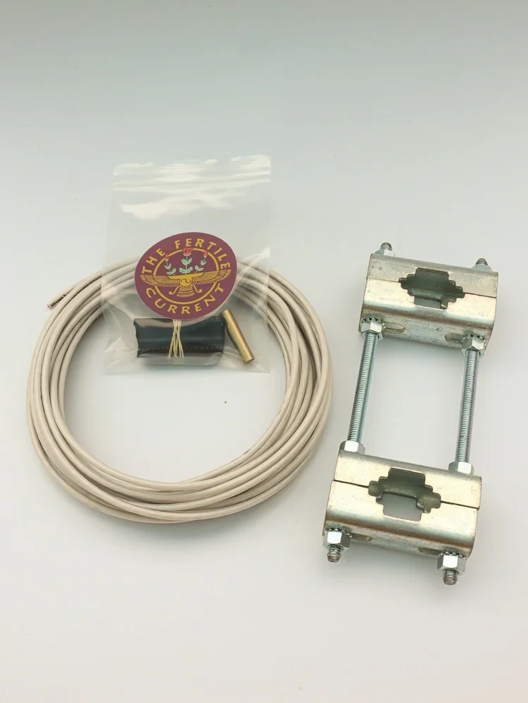 Antenna Installation Kit contents — cable, connector and mast-to-mast mounting bracket